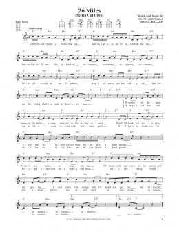 page one of 26 Miles (Santa Catalina) (from The Daily Ukulele) (arr. Liz and Jim Beloff) (Ukulele)