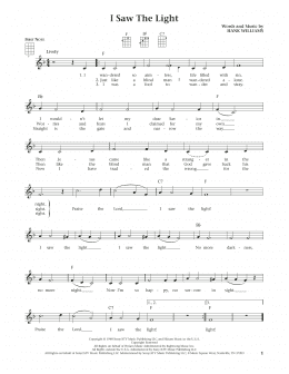 page one of I Saw The Light (from The Daily Ukulele) (arr. Liz and Jim Beloff) (Ukulele)