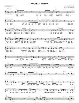 page one of Let Your Love Flow (Lead Sheet / Fake Book)