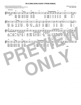 page one of I'm A Ding Dong Daddy (From Dumas) (Lead Sheet / Fake Book)