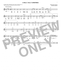 page one of A Holly Jolly Christmas (Lead Sheet / Fake Book)