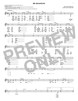 page one of Mr. Bojangles (Lead Sheet / Fake Book)