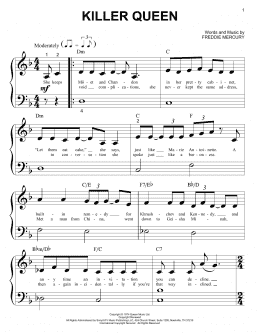 page one of Killer Queen (Big Note Piano)