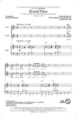 page one of Brand New (2-Part Choir)