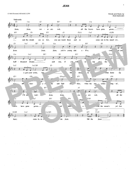 page one of Jean (Lead Sheet / Fake Book)