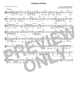 page one of I Wanna Be Around (Lead Sheet / Fake Book)