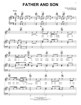 page one of Father And Son (Piano, Vocal & Guitar Chords (Right-Hand Melody))