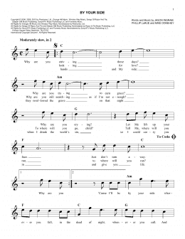 page one of By Your Side (Easy Lead Sheet / Fake Book)