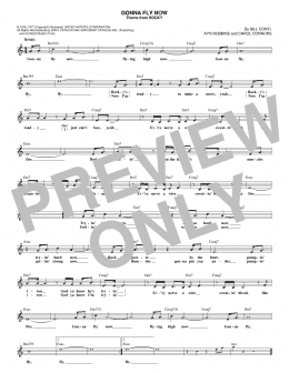 page one of Gonna Fly Now (Theme from Rocky) (Lead Sheet / Fake Book)