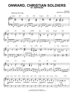 page one of Onward, Christian Soldiers [Jazz version] (Piano Solo)