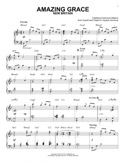 page one of Amazing Grace [Jazz version] (arr. Brent Edstrom) (Piano Solo)