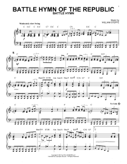 page one of Battle Hymn Of The Republic [Jazz version] (Piano Solo)