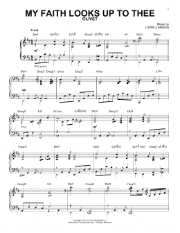 page one of My Faith Looks Up To Thee [Jazz version] (Piano Solo)