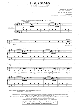 page one of Jesus Saves (SATB Choir)