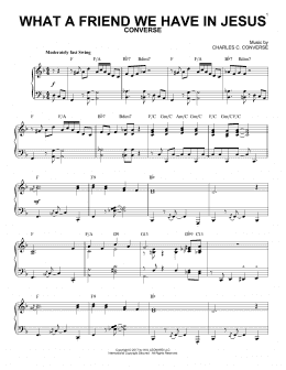 page one of What A Friend We Have In Jesus [Jazz version] (arr. Brent Edstrom) (Piano Solo)