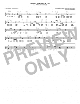 page one of I've Got A Crush On You (Lead Sheet / Fake Book)