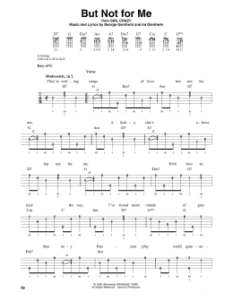 page one of But Not For Me (Banjo Tab)