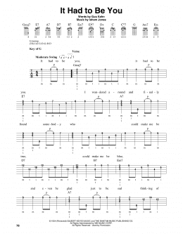 page one of It Had To Be You (Banjo Tab)