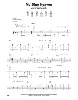 page one of My Blue Heaven (Banjo Tab)