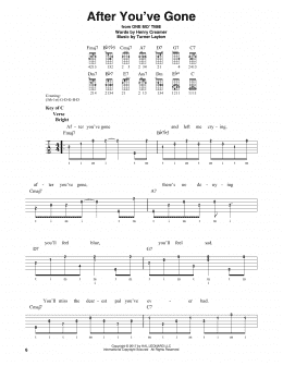 page one of After You've Gone (Banjo Tab)