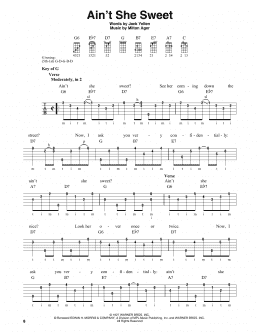 page one of Ain't She Sweet (Banjo Tab)