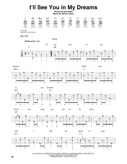 page one of I'll See You In My Dreams (Banjo Tab)