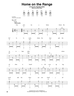 page one of Home On The Range (Banjo Tab)