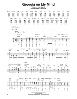 page one of Georgia On My Mind (Banjo Tab)