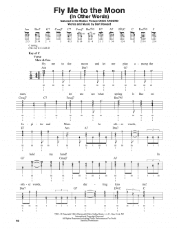 page one of Fly Me To The Moon (In Other Words) (Banjo Tab)