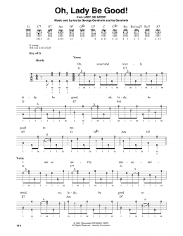 page one of Oh, Lady Be Good! (Banjo Tab)