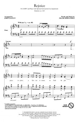 page one of Rejoice (SATB Choir)