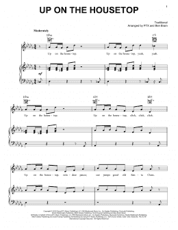 page one of Up On The Housetop (Piano, Vocal & Guitar Chords (Right-Hand Melody))