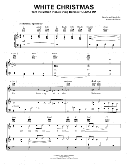 page one of White Christmas (Piano, Vocal & Guitar Chords (Right-Hand Melody))