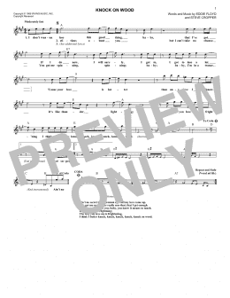 page one of Knock On Wood (Lead Sheet / Fake Book)