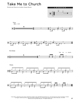 page one of Take Me To Church (Drum Chart)