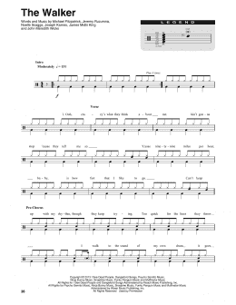page one of The Walker (Drums Transcription)