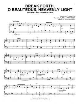 page one of Break Forth, O Beauteous, Heavenly Light (Piano Solo)