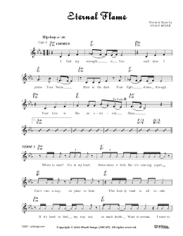 page one of Eternal Flame (Lead Sheet / Fake Book)