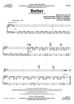 page one of Better (Piano, Vocal & Guitar Chords (Right-Hand Melody))