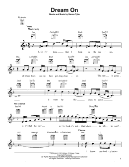 page one of Dream On (Ukulele)