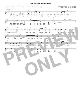 page one of Try A Little Tenderness (Lead Sheet / Fake Book)