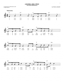 page one of A Bushel And A Peck (Easy Lead Sheet / Fake Book)