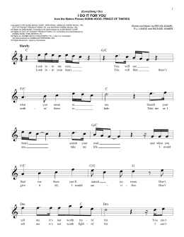 page one of (Everything I Do) I Do It For You (Easy Lead Sheet / Fake Book)