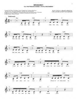 page one of Breakaway (Easy Lead Sheet / Fake Book)