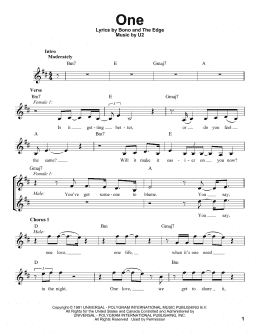 page one of One (Pro Vocal)