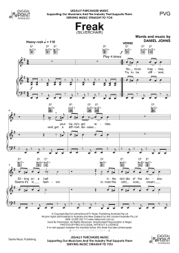 page one of Freak (Piano, Vocal & Guitar Chords (Right-Hand Melody))