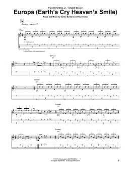 page one of Europa (Ukulele Tab)