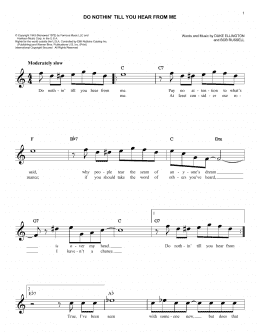 page one of Do Nothin' Till You Hear From Me (Easy Lead Sheet / Fake Book)