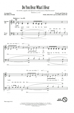 page one of Do You Hear What I Hear (SATB Choir)