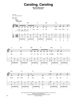 page one of Caroling, Caroling (Banjo Tab)